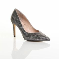 KADIN ABİYE STİLETTO ANTRASİT TAŞLI AYAKKABI