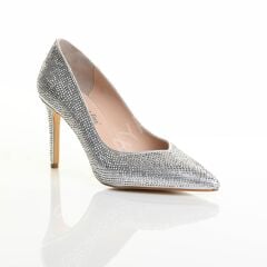 KADIN ABİYE STİLETTO LAME TAŞLI AYAKKABI