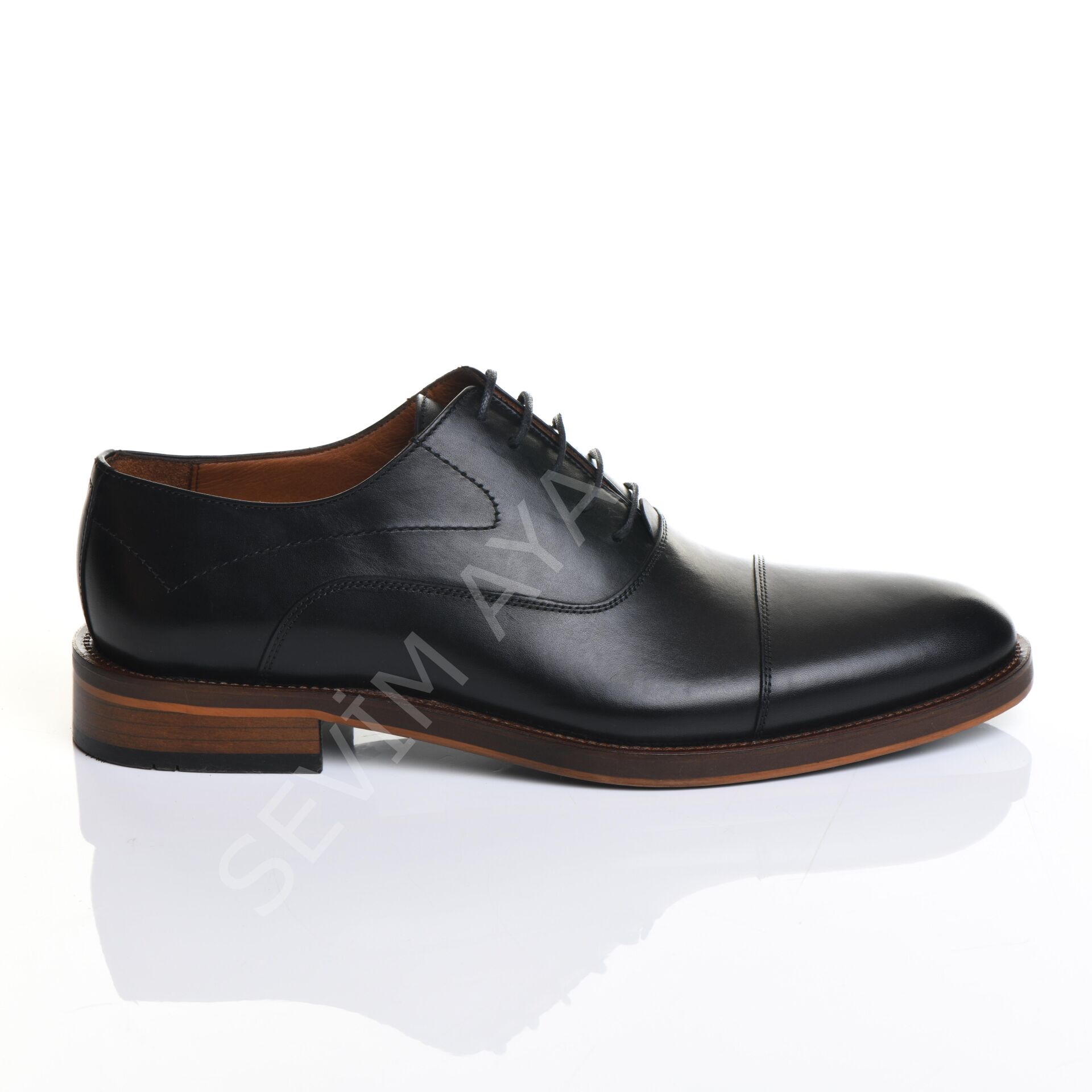 ERKEK HAKİKİ DERİ SİYAH EVA NEOLİT TABAN AYAKKABI