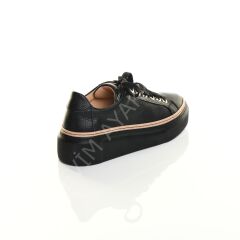 KADIN SİYAH HAKİKİ DERİ SPOR AYAKKABI