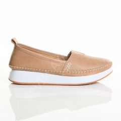 KADIN HAKİKİ DERİ ASTARSIZ BABET HAFİF TABAN AYAKKABI