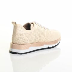 KADIN HAKİKİ DERİ TEN RENGİ SNEAKER AYAKKABI