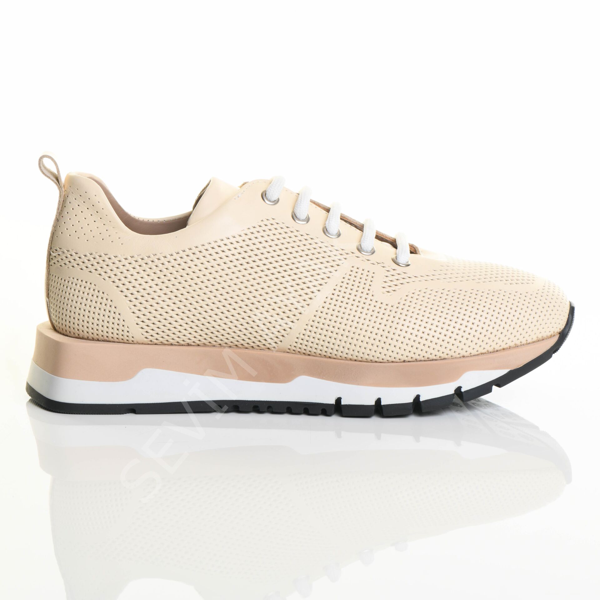 KADIN HAKİKİ DERİ TEN RENGİ SNEAKER AYAKKABI
