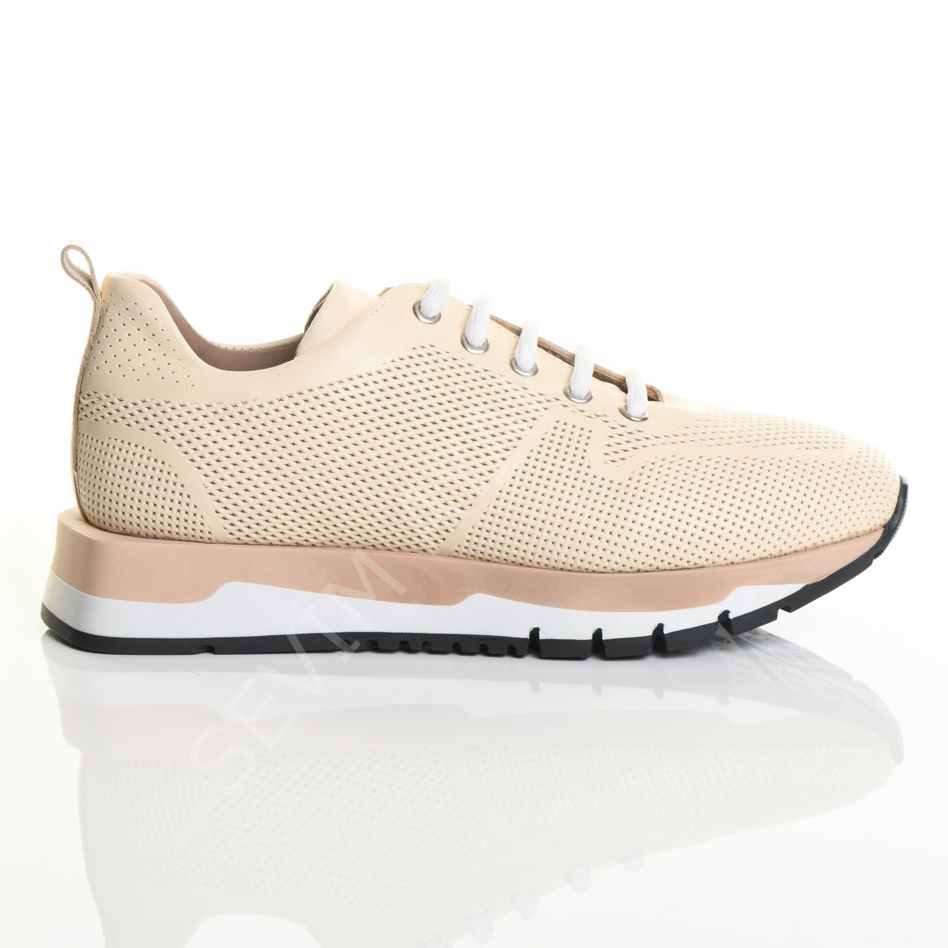 KADIN HAKİKİ DERİ TEN RENGİ SNEAKER AYAKKABI