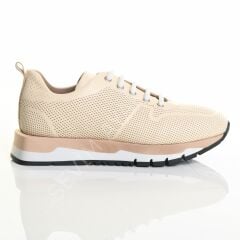 KADIN HAKİKİ DERİ TEN RENGİ SNEAKER AYAKKABI