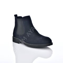 ERKEK KLASİK HAKİKİ DERİ LACİVERT SÜET GÜNLÜK BOT