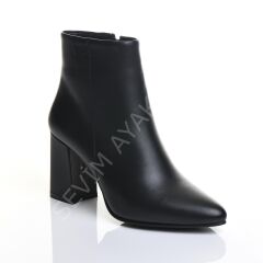 KADIN HAKİKİ DERİ FERMUARLI RAHAT TOPUKLU BOT