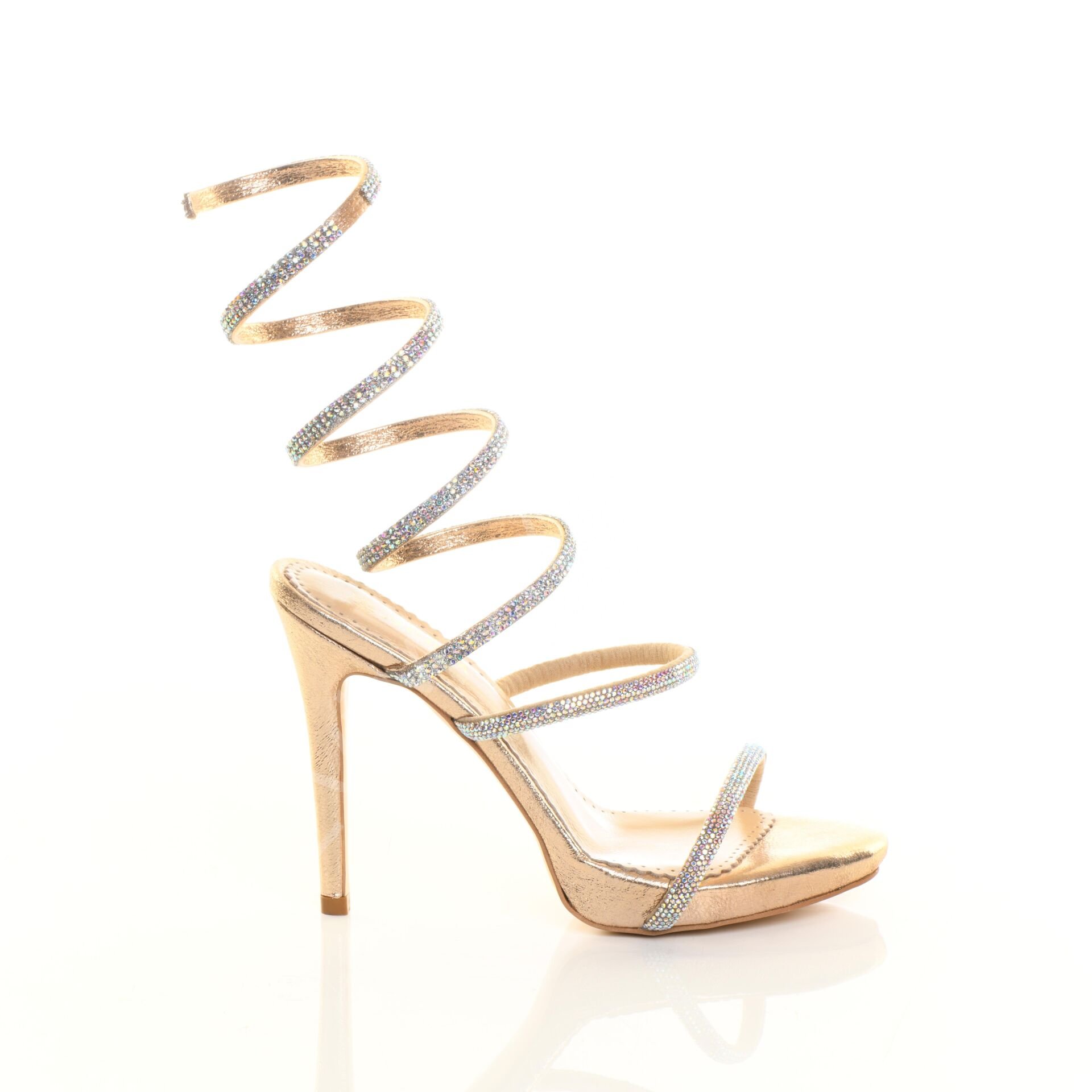 KADIN ABİYE DORE KRİSTAL TAŞ DETAYLI ŞIK TASARIM AYAKKABI