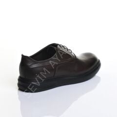 ERKEK HAKİKİ DERİ KAHVERENGİ EVA TABAN EXTRA HAFİF AYAKKABI