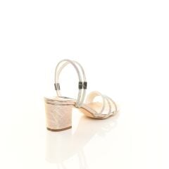 KADIN 5CM KALIN TOPUK BANT DETAYLI TAŞLI AYAKKABI