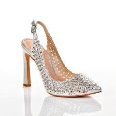 KADIN LAME KRİSTAL TAŞLI ABİYE AYAKKABI
