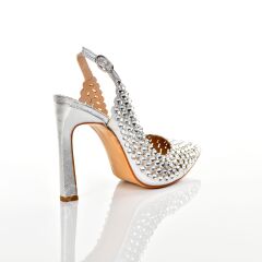 KADIN LAME KRİSTAL TAŞLI ABİYE AYAKKABI