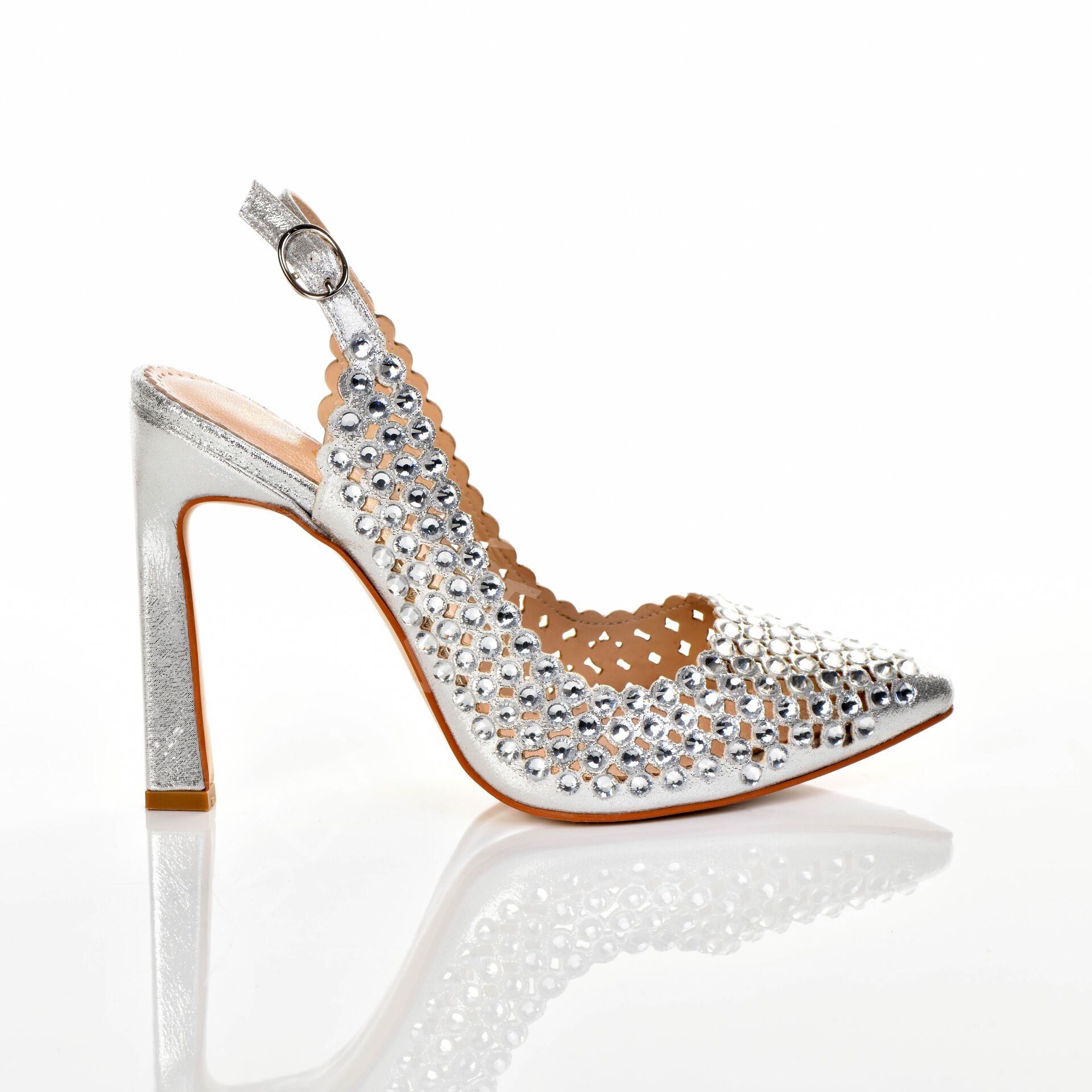 KADIN LAME KRİSTAL TAŞLI ABİYE AYAKKABI