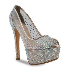 KADIN DORE TAŞLI ABİYE PLATFORMLU AYAKKABI