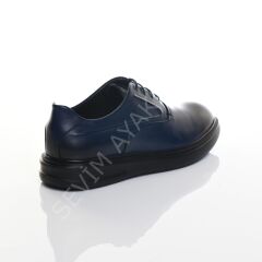 ERKEK HAKİKİ DERİ LACİVERT EVA TABAN EXTRA HAFİF AYAKKABI