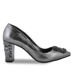 KADIN ABİYE TAŞLI KISA TOPUK AYAKKABI