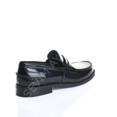 ERKEK HAKİKİ DERİ MAKOSEN SİYAH AÇMA AYAKKABI