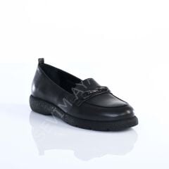 KADIN HAKİKİ DERİ MEVSİMLİK TABAN SİYAH RENK AYAKKABI