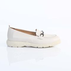 KADIN HAKİKİ DERİ MEVSİMLİK TABAN BEJ RENK AYAKKABI