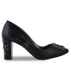 KADIN ABİYE TAŞLI KISA TOPUK AYAKKABI