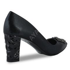 KADIN ABİYE TAŞLI KISA TOPUK AYAKKABI