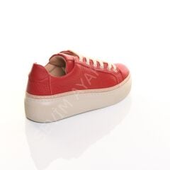 KADIN KIRMIZI HAKİKİ DERİ SPOR AYAKKABI