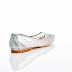 KADIN LAME RENK TAŞLI CİNDERELLA BABET