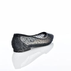 KADIN SİYAH RENK TAŞLI CİNDİRELLA BABET