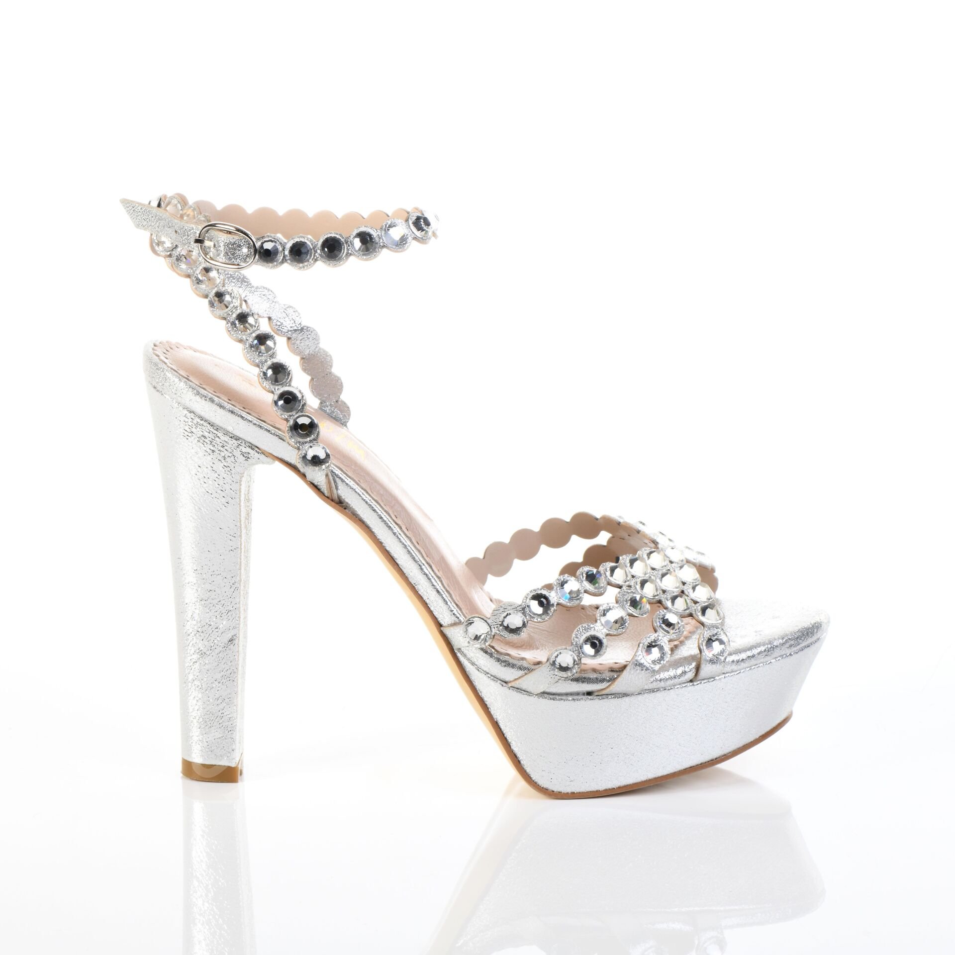KADIN PLATFORMLU TAŞLI ŞIK ABİYE AYAKKABI
