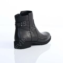 KADIN HAKİKİ DERİ SİYAH RENK GÜNLÜK BOT