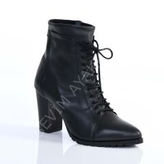 KADIN HAKİKİ DERİ BOT BAĞCIKLI FERMUARLI RAHAT GÜNLÜK KULLANIM