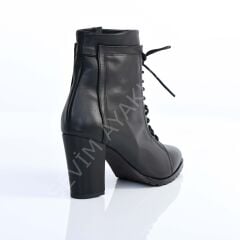 KADIN HAKİKİ DERİ BOT BAĞCIKLI FERMUARLI RAHAT GÜNLÜK KULLANIM