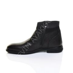 ERKEK HAKİKİ DERİ İÇİ PELUŞ FERMUARLI KAHVERENGİ BOT