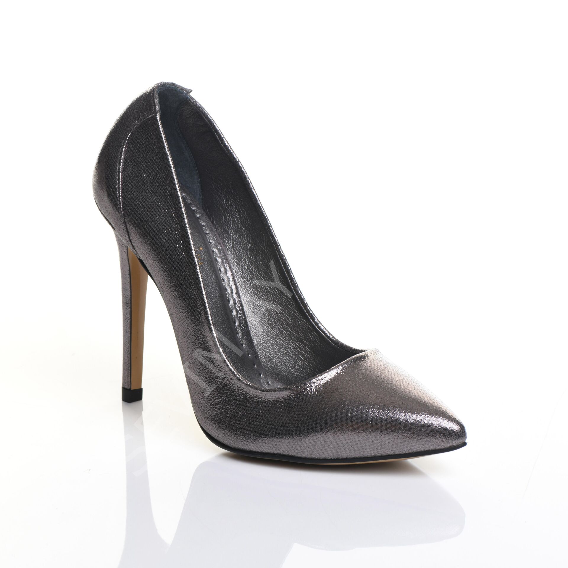 KADIN STİLETTO SIVAMA DOKU ANTRASİT AYAKKABI