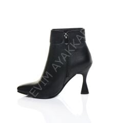 KADIN HAKİKİ DERİ KADEH TOPUK ŞIK FERMUARLI BOT