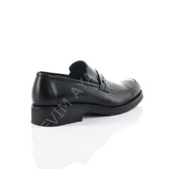 HAKİKİ DERİ ERKEK SİYAH AYAKKABI KAUÇUK TABAN