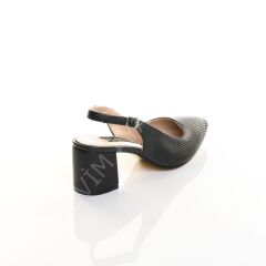 KADIN HAKİKİ DERİ SİYAH RENK GÜNLÜK AYAKKABI